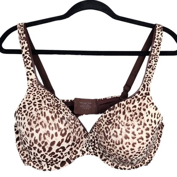 Vanity Fair Womens Flattering Lift Underwire Bra Size 36D Leopard Print 75260 - Picture 1 of 7